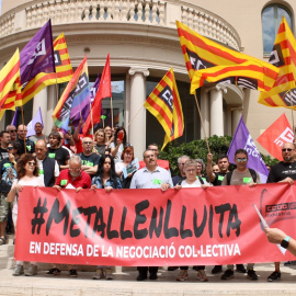 Imatge d'arxiu d'una protesta dels treballadors de metall a Sabadell l'any 2023.