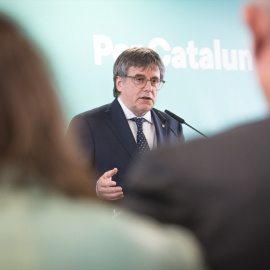 Imagen de archivo del presidente de Junts, Carles Puigdemont, en Perpignan.