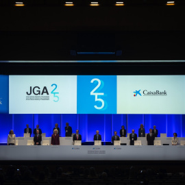 Vista general de la Junta General Ordinaria de Accionistas de Caixabank celebrada en abril de 2025.