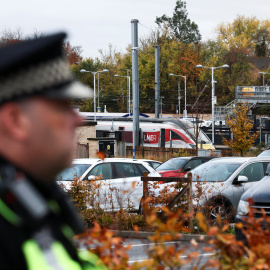 La estación Huntingdon, 126 kilómetros al norte de Londres, donde se encuentra el tren.