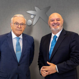 El presidente de la Fundación "la Caixa" y de CriteriaCaixa, Isidro Fainé, y el director general de CriteriaCaixa, José María Méndez.