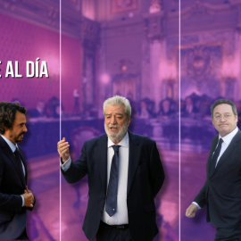 Fotomontaje con imágenes de Alberto González Amador, Miguel Ángel Rodríguez y Álvaro García Ortiz.