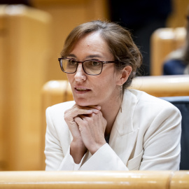 La ministra de Sanidad, Mónica García, este martes en el Senado.