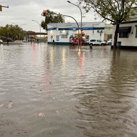 La rambla Ibèria de Sabadell, tallada per inundació