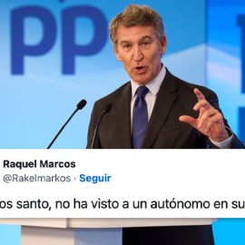 Alberto Núñez Fejióo, durante la presentación del Plan Nacional de Autónomos, este miércoles. JUANMA SERRANO