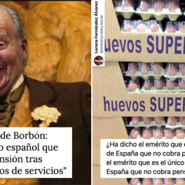 Memes y tuits sobre Juan Carlos I.