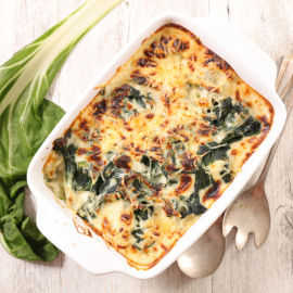 Receta de acelgas gratinadas con bechamel