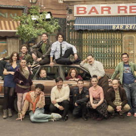 Foto del elenco de 'Aida y vuelta'.