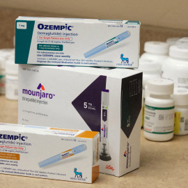 Cajas de Ozempic y medicamentos inyectables utilizados para tratar la diabetes tipo 2.