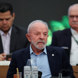 El presidente de Brasil, Luiz Inácio Lula da Silva, en Belém, Brasil.