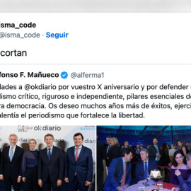 Reacciones en las redes al aniversario de 'Okdiario'