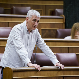 Imagen de archivo del diputado de EH Bildu Oskar Matute durante una sesión plenaria en el Congreso.