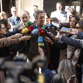 El presidente de Vox en València, Vicente Barrera, comparece ante los medios de comunicación.