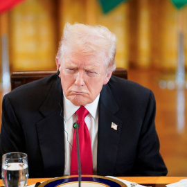 El presidente de Estados Unidos, Donald Trump, en el Salón Este de la Casa Blanca en Washington D.C.