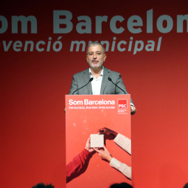 L'alcalde de Barcelona i president de la federació barcelonina del PSC, Jaume Collboni, en la convenció municipal de la federació de Barcelona del PSC.