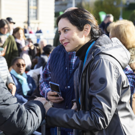 Isabel Díaz Ayuso, antes de la Misa Mayor de la Virgen de la Almudena en Madrid.