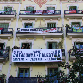 Presentació popular del partit Catalunya-Palestina a la casa Orsola.