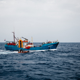 Fotografía de archivo de una operación de rescate de migrantes en el mar Mediterráneo.