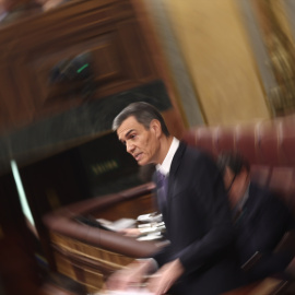 Imagen de Sánchez  durante una sesión de control al Gobierno, en el Congreso de los Diputados