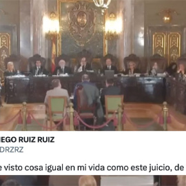 Reacciones al instante que ha provocado risas en el juicio al fiscal general del Estado.