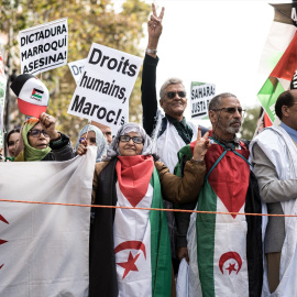 Manifestación en Madrid en apoyo a la autodeterminación del Sahara Occidental