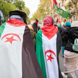 Manifestación en apoyo al Sahara Occidental en Madrid (noviembre de 2023).