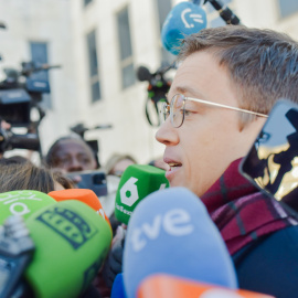 El ex portavoz de Sumar Iñigo Errejón llega a declarar a los juzgados, a 16 de enero de 2025, en Madrid.