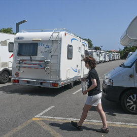 Imagen de archivo de autocaravanas en Santander (Cantabria).