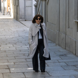 Almudena Lastra, durante la primera jornada del juicio al fiscal general del Estado en Madrid.
