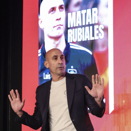 Luis Rubiales, durante la presentación su libro 'Matar a Rubiales'.