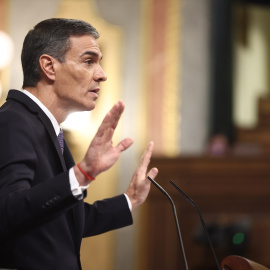 El presidente del Gobierno, Pedro Sánchez, durante una sesión de control al Gobierno, en el Congreso de los Diputados, a 12 de noviembre de 2025