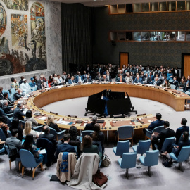 Vista del Consejo de Seguridad de la ONU durante el debate de la resolución de EEUU sobre Gaza.