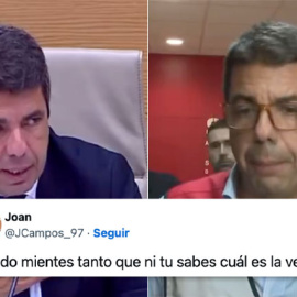 Críticas en las redes a Carlos Mazón.