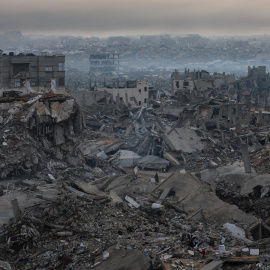Edificios destruidos en la ciudad de Gaza.