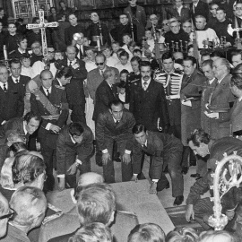 Entierro de Franco en el Valle de los Caídos, el 23 de noviembre de 1975.