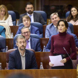 Isabel Díaz Ayuso durante un pleno de la Asamblea de Madrid.