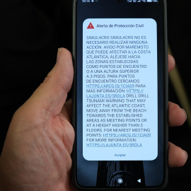 Aviso de emergencia lanzado a la población gaditana a través del sistema Es-Alert