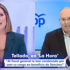 Silvia Intxaurrondo y Miguel Tellado, este viernes en 'La Hora de la 1'