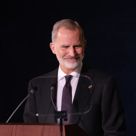 Felipe VI, durante la ceremonia de los Premios Princesa de Asturias 2025 celebrados en el Teatro Campoamor de Oviedo, a 24 de octubre de 2025.