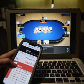 Una página web de juego 'online', en una foto de archivo.