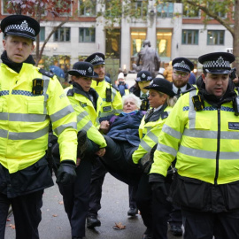 Angie Zelter, fundadora de DoJ y activista galesa de 74 años.