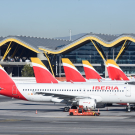 Aviones de Iberia en el aeropuerto Adolfo Suárez Madrid-Barajas.