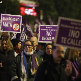 Manifestación organizada por el 25N en Málaga.