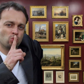 Fotomontaje del ladrón de arte Stéphane Breitwieser.