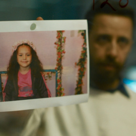 La foto de la pequeña Hind Rajab en un fotograma de la película.