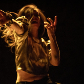 Violeta Gil, autora del poemario Andábamos maravillados, que ha trasladado a escena.