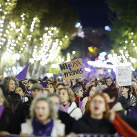 Manifestación con motivo del 25N en Madrid.