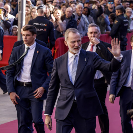 El rey Felipe VI durante una entrega de premios en València.