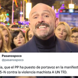 El diputado Jaime de los Santos hablando druante el 25N.