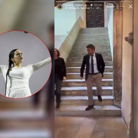 Publicación de Mazón con una canción de Rosalía.